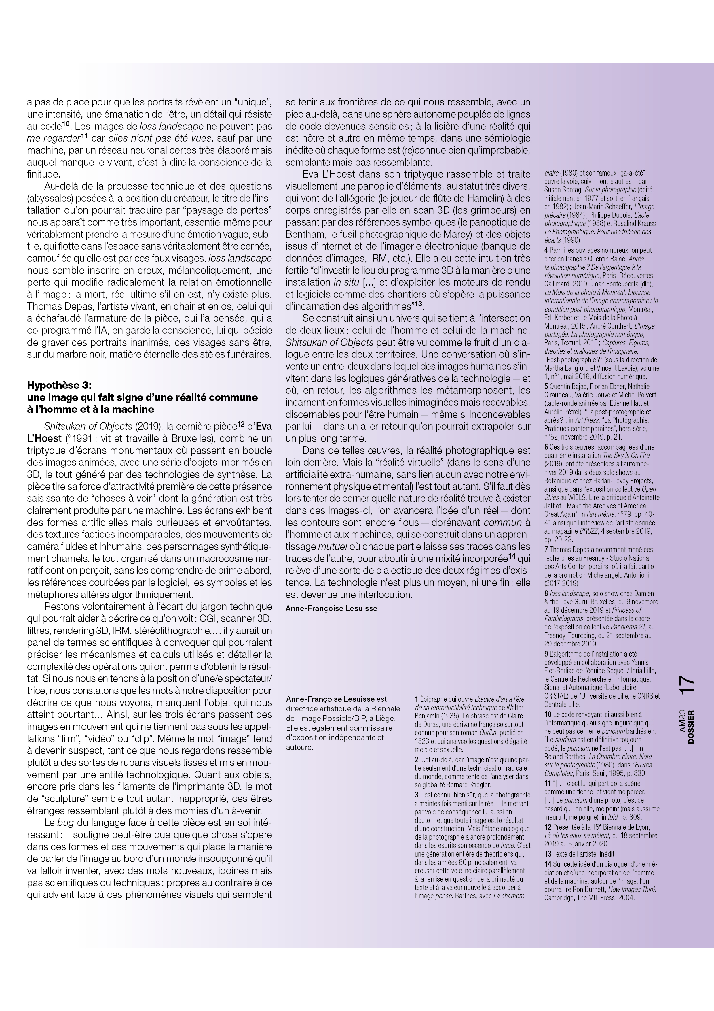 Art Forum article about Thomas Depas