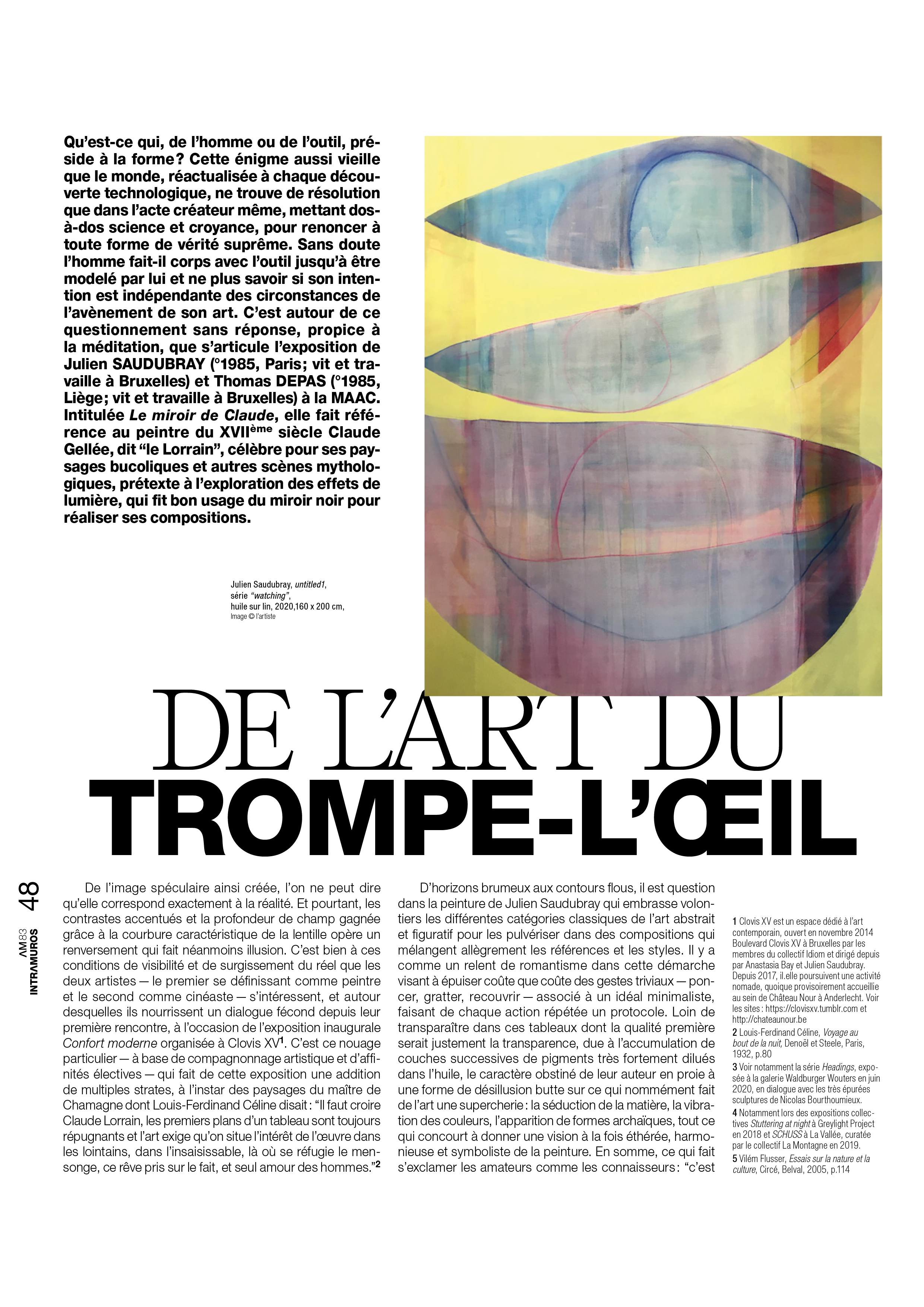 Press article about Thomas Depas